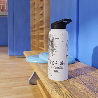 Acadia National Park Topographic Steel Water Bottle - Parks ApparelMug