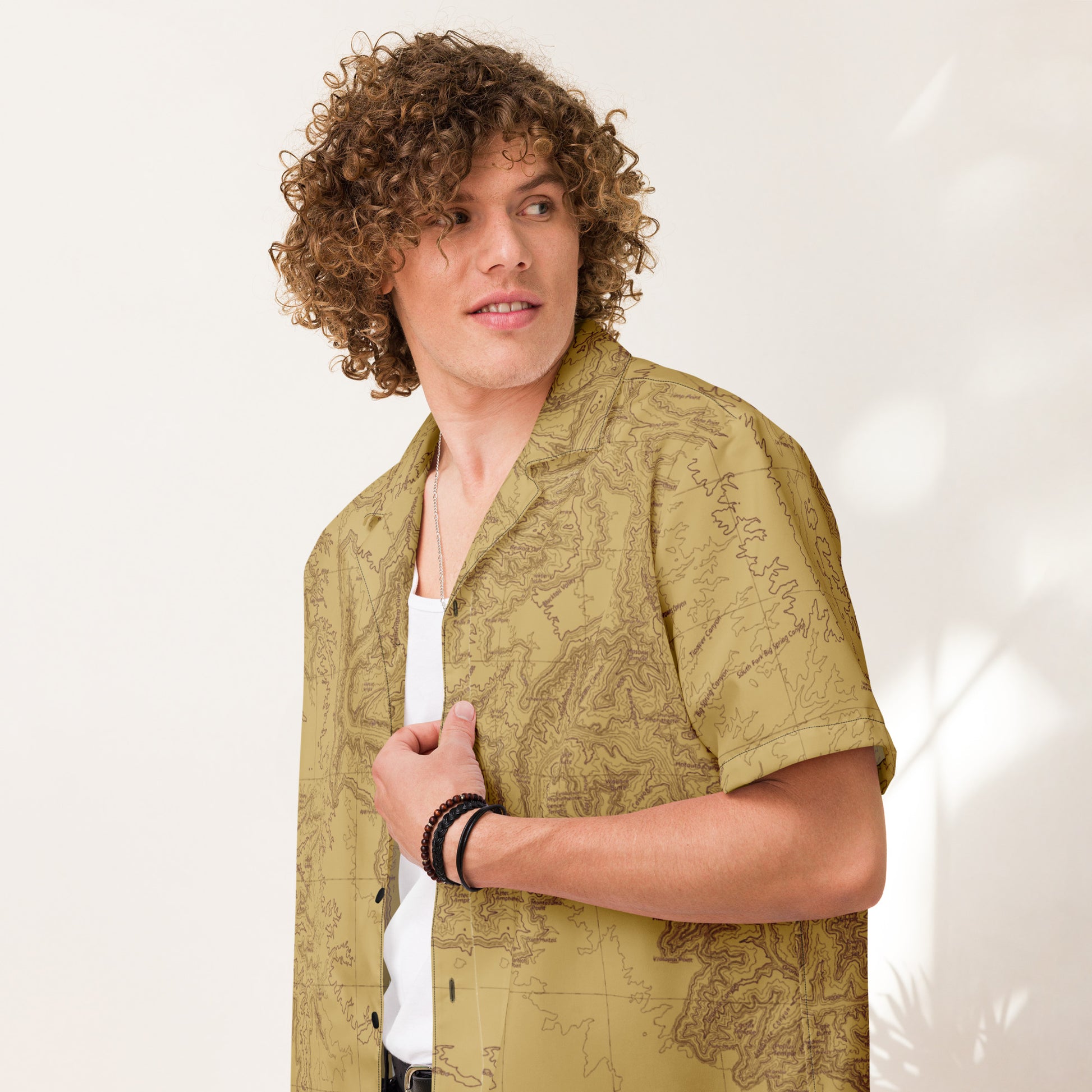 Grand Canyon National Park Topographic Unisex Button Up Shirt button up Park Service Apparel