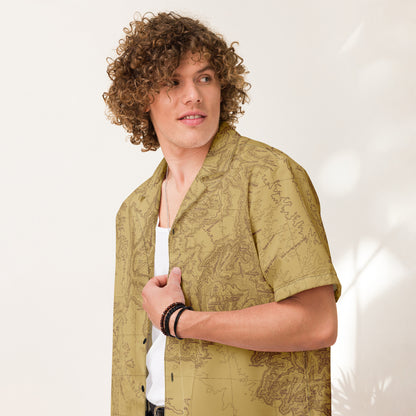 Grand Canyon National Park Topographic Unisex Button Up Shirt button up Park Service Apparel