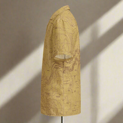 Yosemite National Park Topographic Button Short Sleeve Shirt Unisex button shirt Park Service Apparel