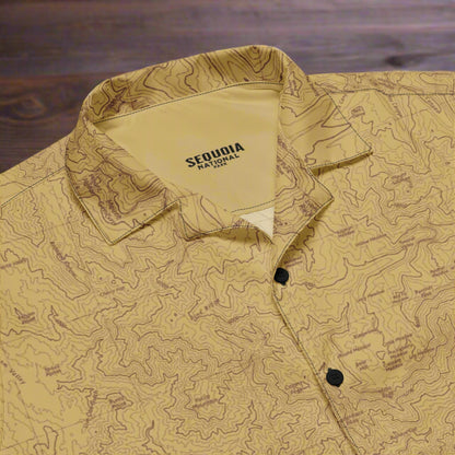 Sequoia National Park Topographic Button Up Unisex Shirt button shirt Park Service Apparel