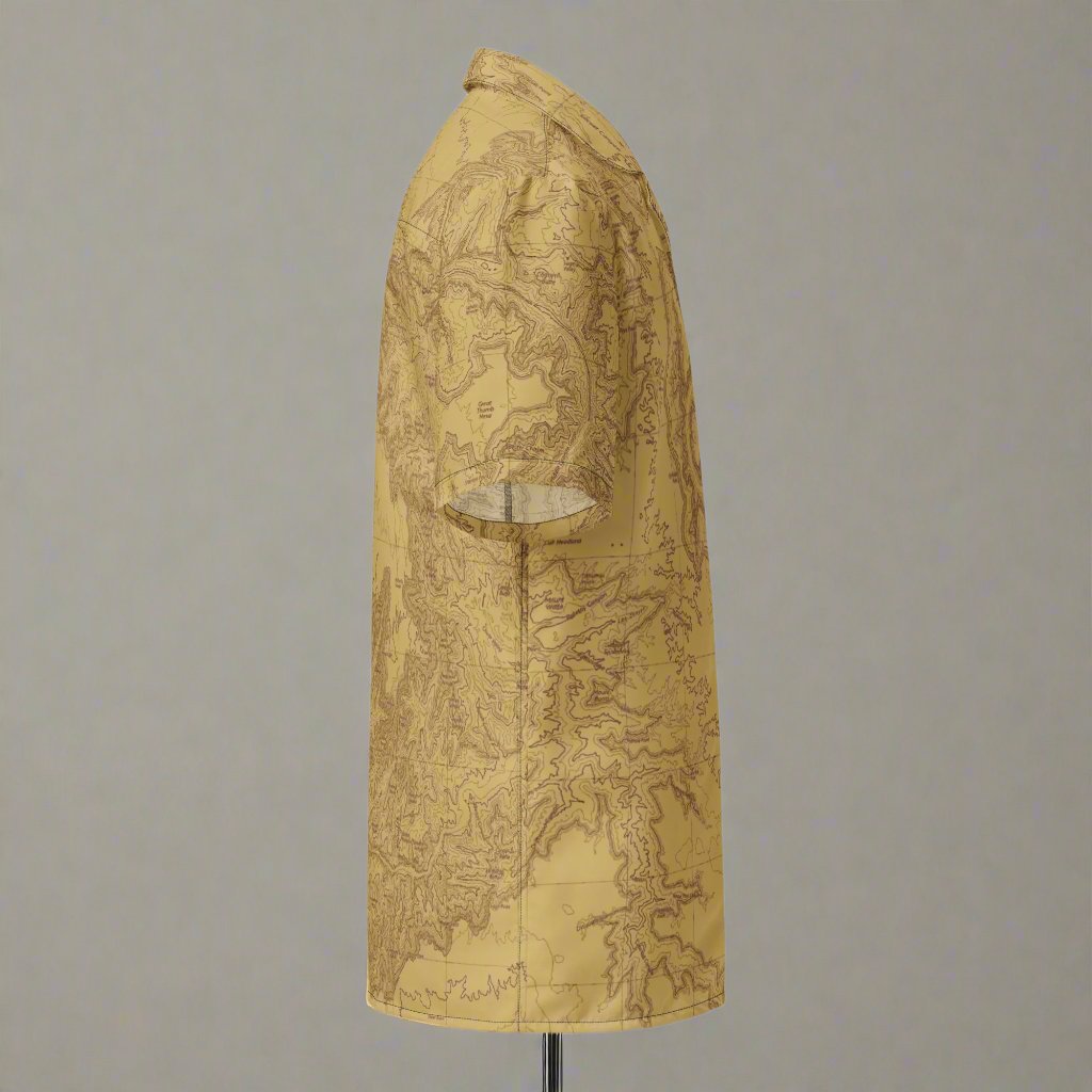 Grand Canyon National Park Topographic Unisex Button Up Shirt button up Park Service Apparel