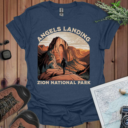 Angels Landing Zion National Park graphic t-shirt alternate apparel color or angle