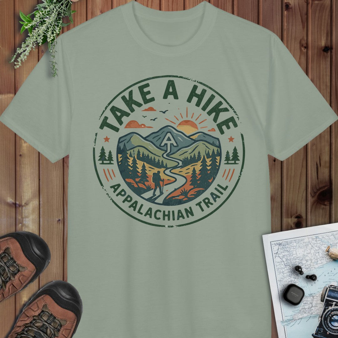 Take A Hike Appalachian Trail Graphic Performance T-Shirt in Sage