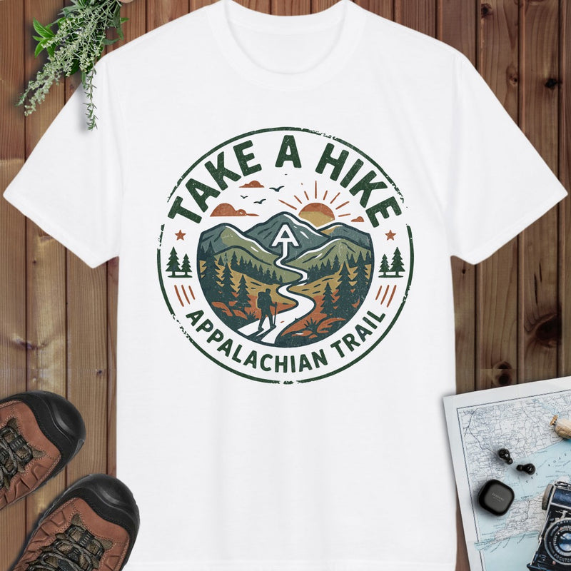 Take A Hike Appalachian Trail Graphic Performance T-Shirt in White