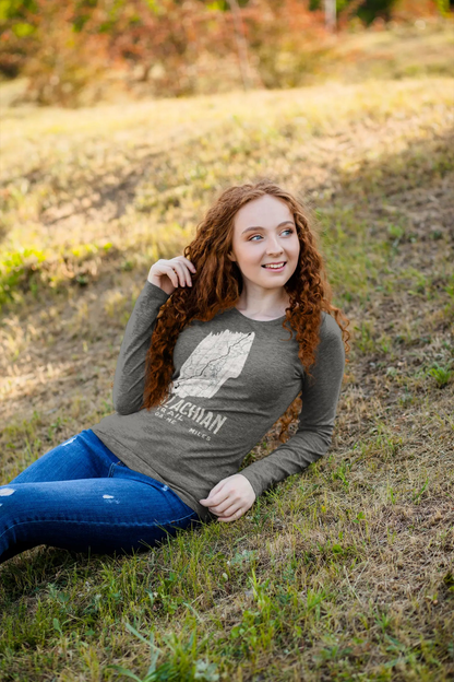 Appalachian National Scenic Trail Long Sleeve T-shirt White Blaze - Parks ApparelLong - sleeve