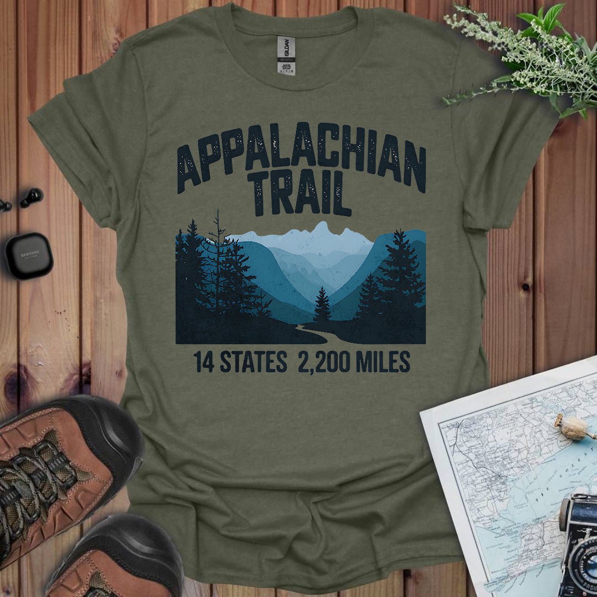 Appalachian Trail 14 States 2200 Miles T-Shirt - Parks ApparelT-Shirt