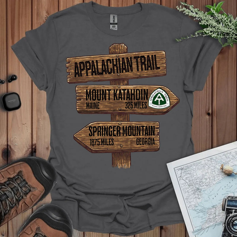Appalachian Trail Katahdin Springer 2200 miles graphic t-shirt detail or alternate product view