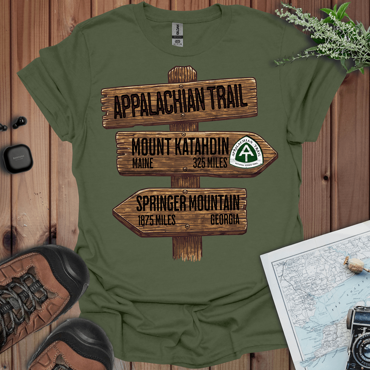 Appalachian Trail Unisex T-Shirt Katahdin Springer 2200 Miles - Parks ApparelT-Shirt