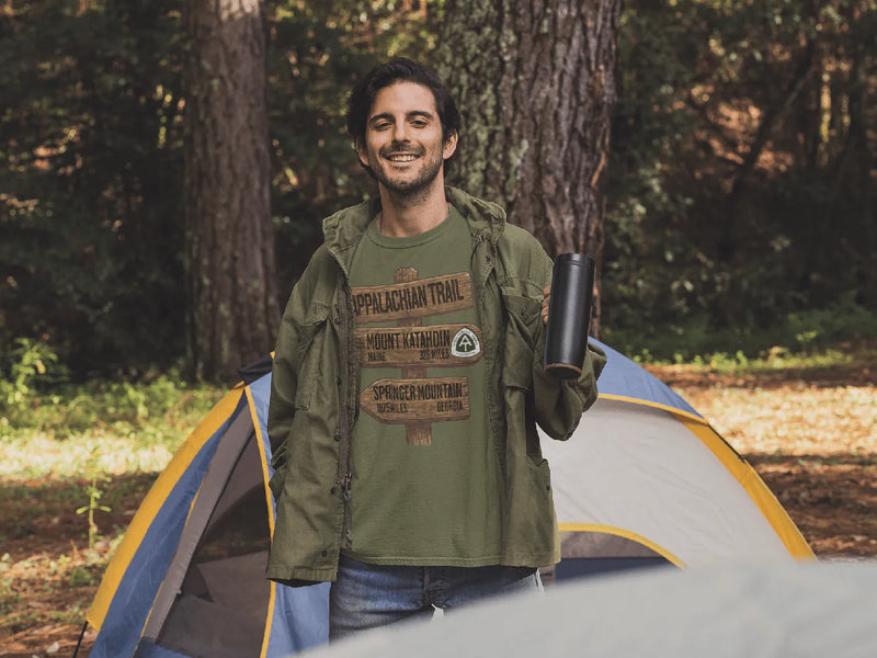 Appalachian Trail Katahdin Springer 2200 miles graphic t-shirt detail or alternate product view