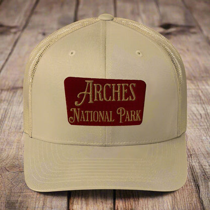 Arches embroidered National Park trucker hat primary product view