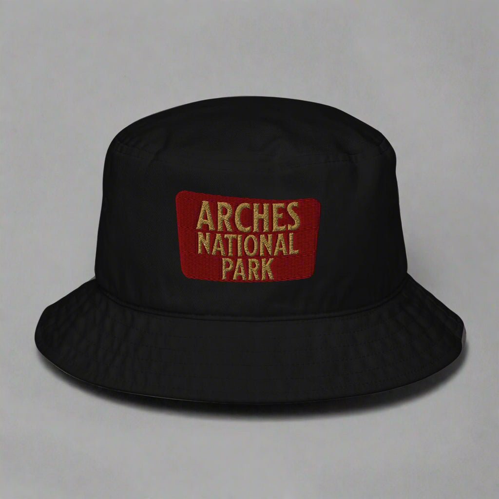 Arches National Park embroidered organic bucket hat alternate product angle