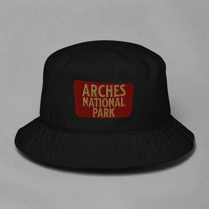 Arches National Park embroidered organic bucket hat alternate product angle
