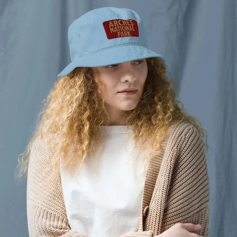 Arches National Park embroidered organic bucket hat alternate product angle