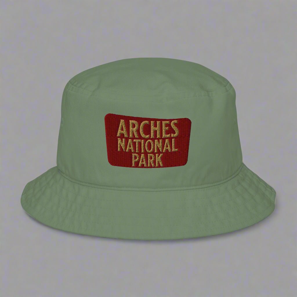 Arches National Park embroidered organic bucket hat alternate product angle