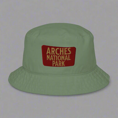 Arches National Park embroidered organic bucket hat alternate product angle
