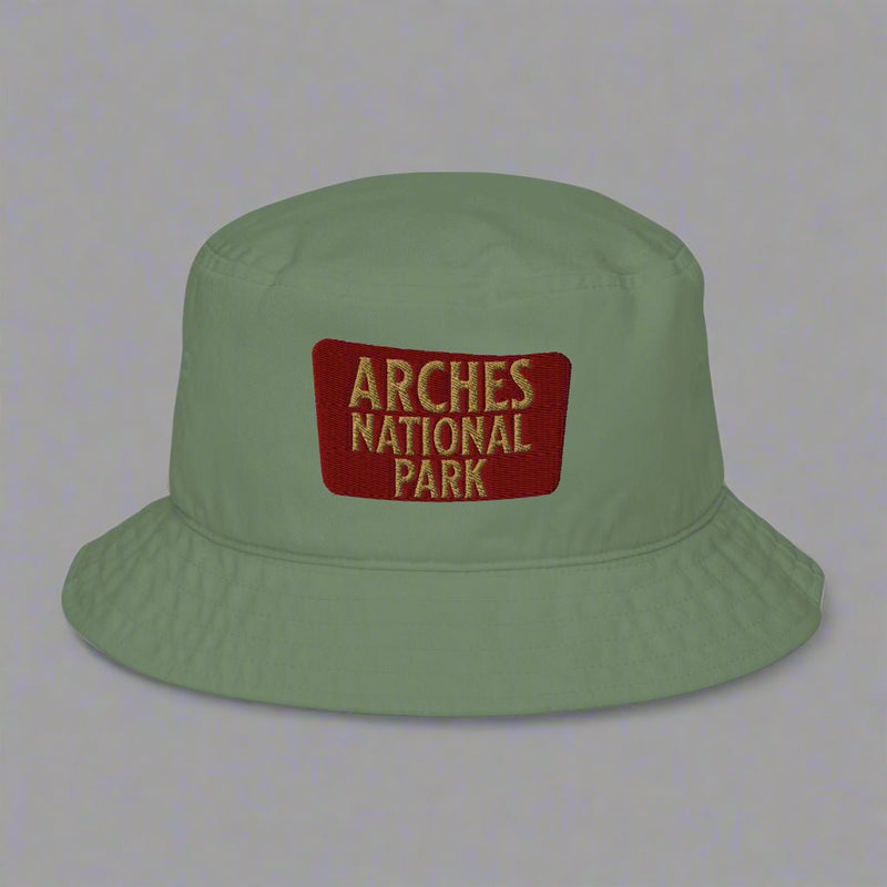 Arches National Park embroidered organic bucket hat alternate product angle