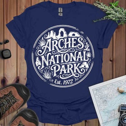 Arches National Park graphic t-shirt alternate apparel color or product angle