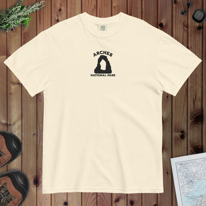 Arches National Park premium embroidered t-shirt detail or alternate product view
