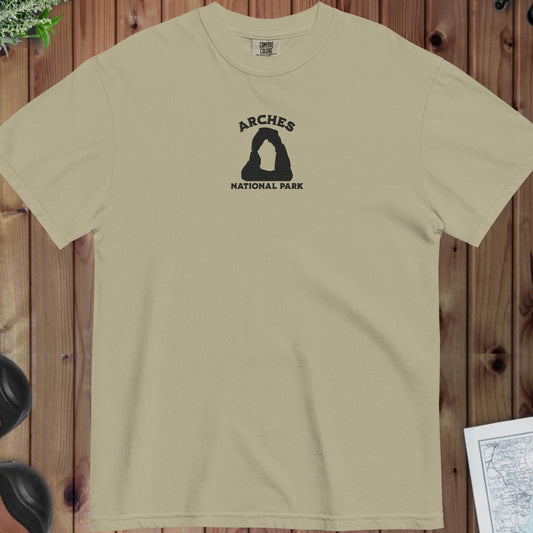 Arches National Park Premium Embroidered T-shirt - Parks ApparelT-Shirt