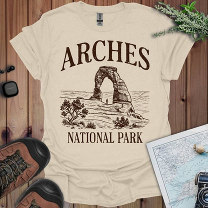 Arches National Park Rustic Graphic T-Shirt - Parks ApparelT-Shirt