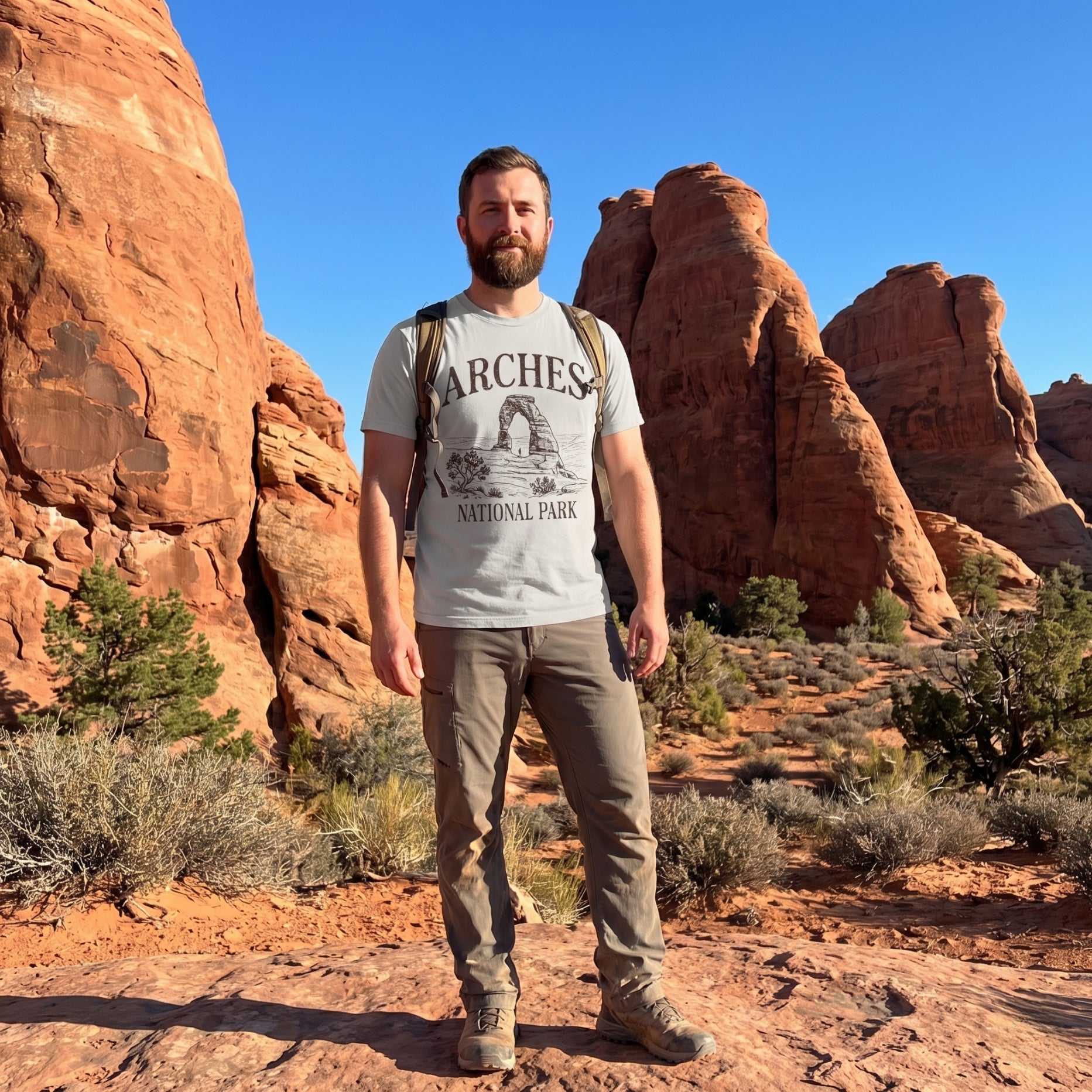 Arches National Park Rustic Graphic T-Shirt - Parks ApparelT-Shirt