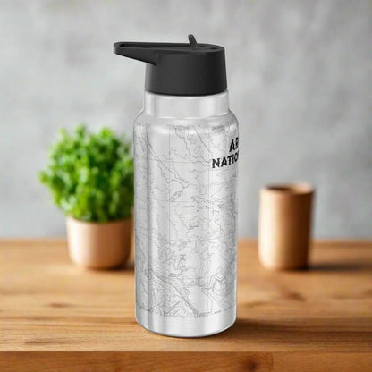 Arches National Park Topographic Insulated Water Bottle Tumbler 32oz - Parks Apparelwater bottle
