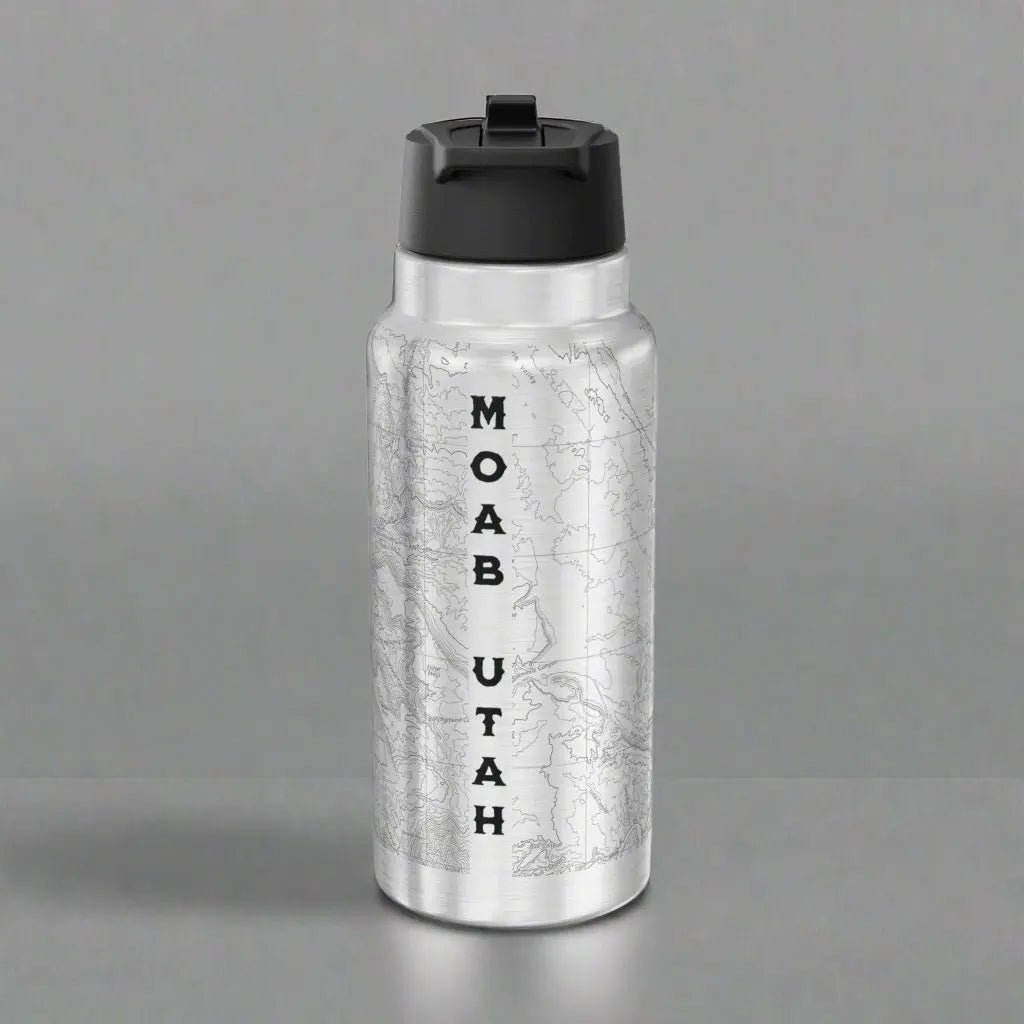 Arches National Park Topographic Insulated Water Bottle Tumbler 32oz - Parks Apparelwater bottle