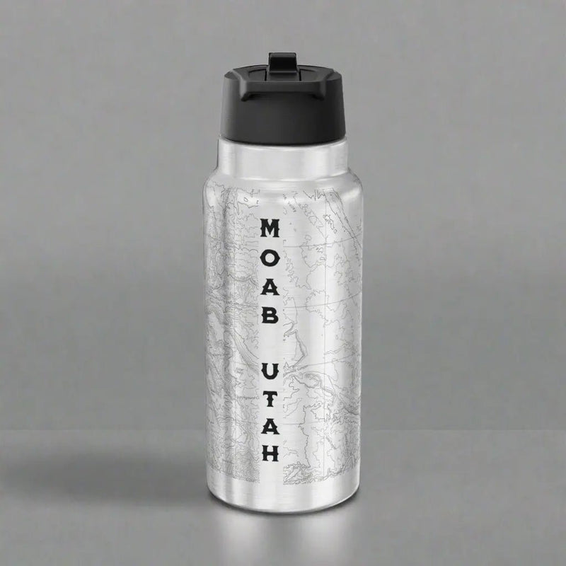 Arches National Park Topographic Insulated Water Bottle Tumbler 32oz - Parks Apparelwater bottle
