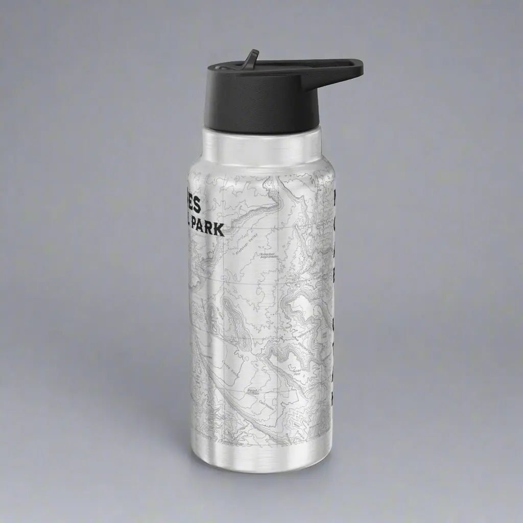 Arches National Park Topographic Insulated Water Bottle Tumbler 32oz - Parks Apparelwater bottle