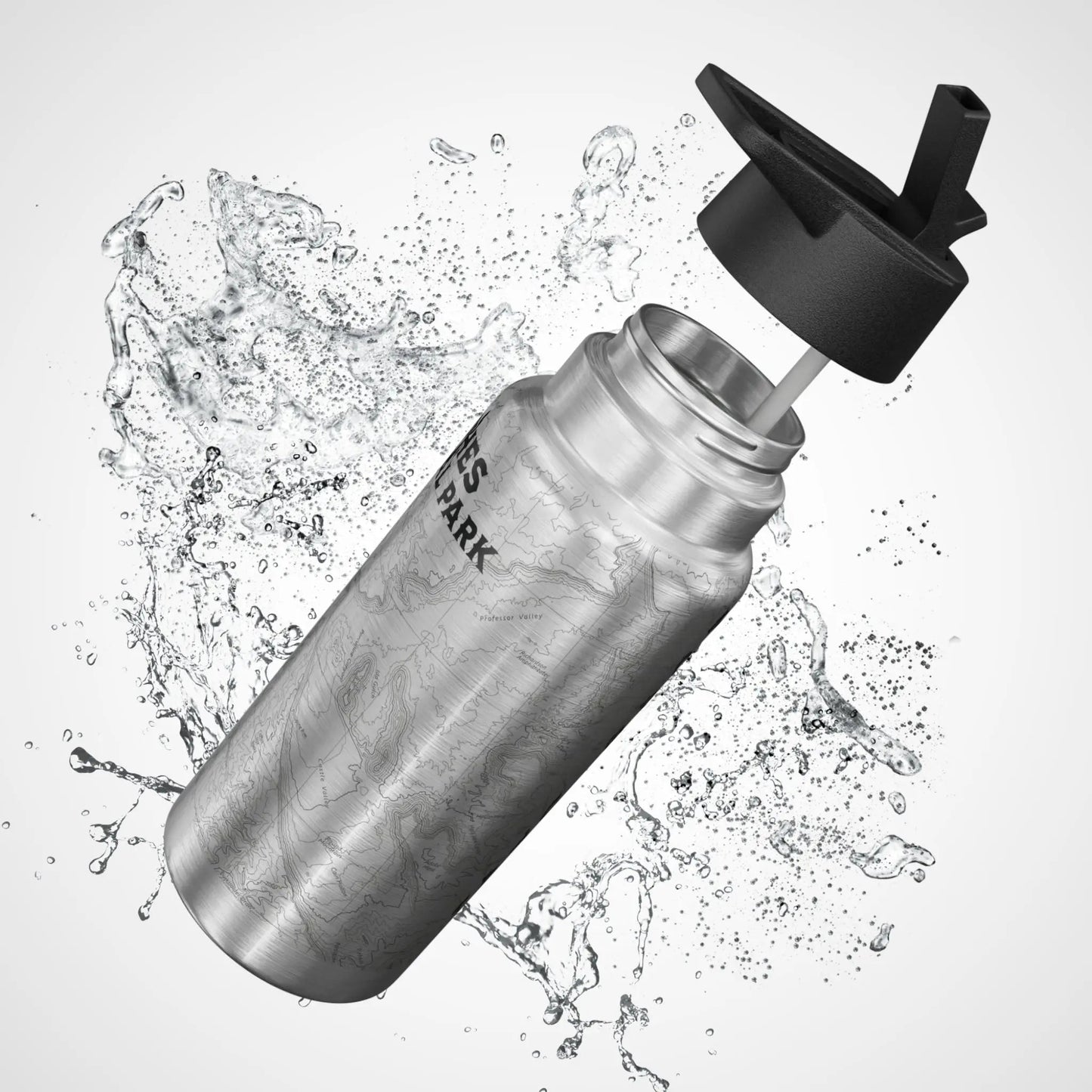 Arches National Park Topographic Insulated Water Bottle Tumbler 32oz - Parks Apparelwater bottle