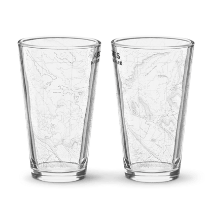 Arches National Park Topographic Pint Glass Moab Utah - Parks Apparelpint glass