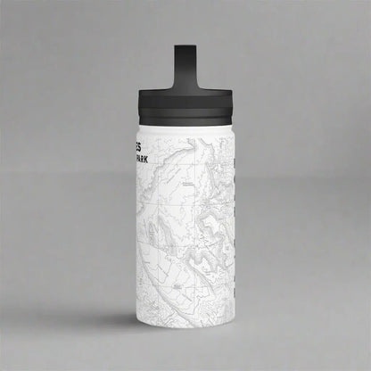 Arches National Park Topographic Steel Water Bottle Handle Lid - Parks ApparelMug