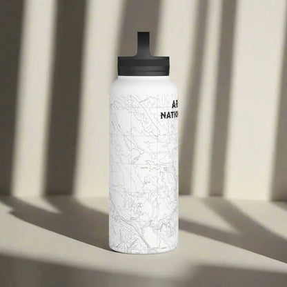 Arches National Park Topographic Steel Water Bottle Handle Lid - Parks ApparelMug