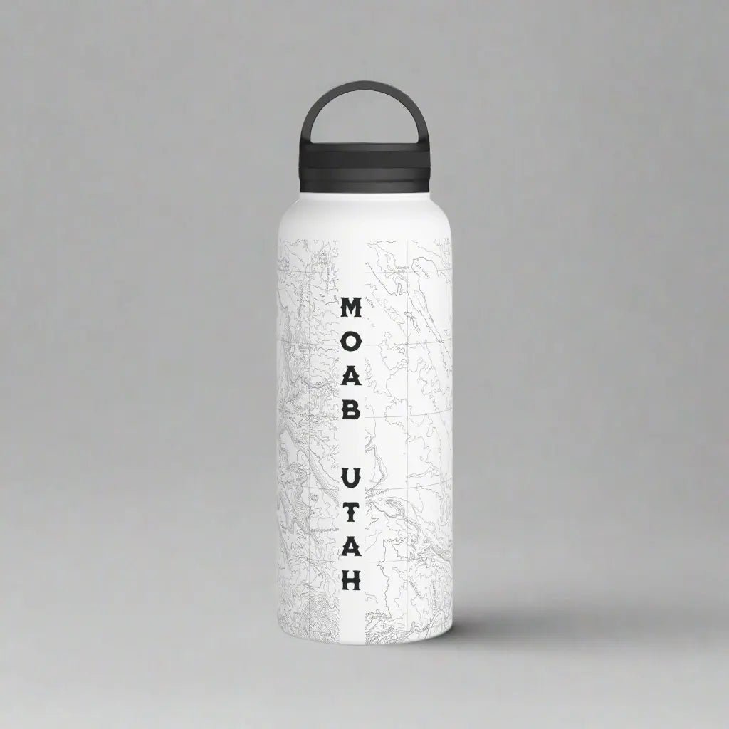 Arches National Park Topographic Steel Water Bottle Handle Lid - Parks ApparelMug