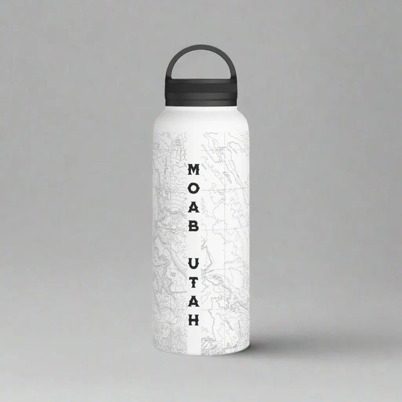 Arches National Park Topographic Steel Water Bottle Handle Lid - Parks ApparelMug