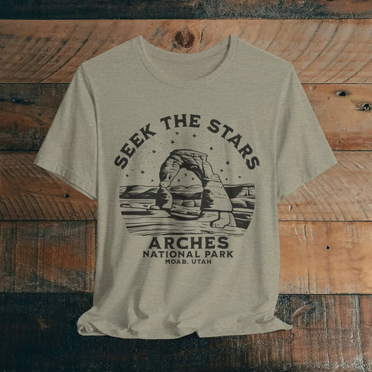 Arches National Park Unisex Fit Short Sleeve Tee Seek The Stars - Parks ApparelT-Shirt