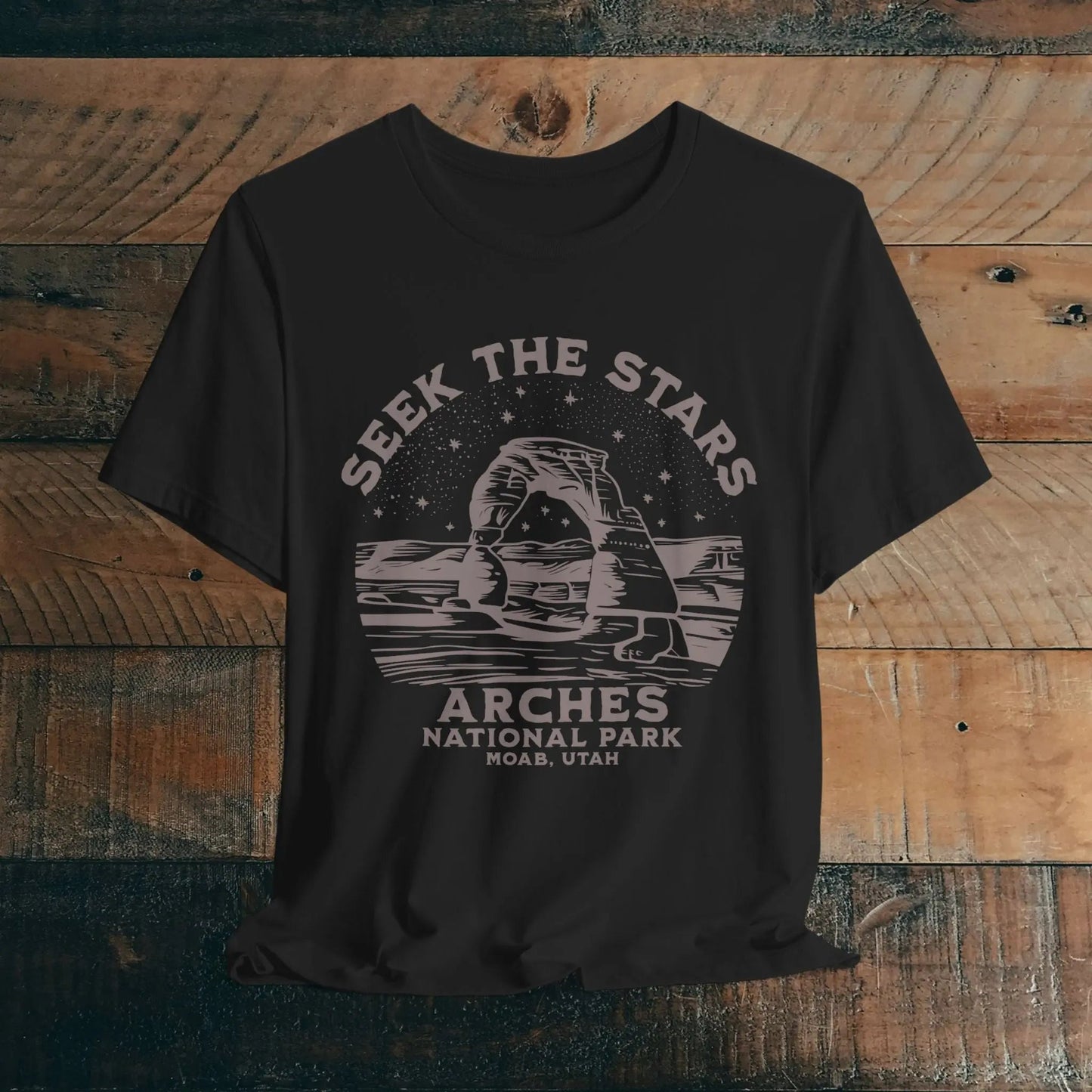 Arches National Park Unisex Fit Short Sleeve Tee Seek The Stars – Parks Apparel