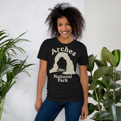 Arches National Park topo t-shirt detail or alternate product view