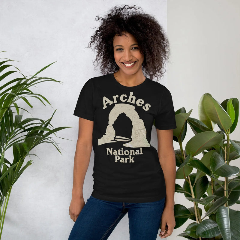 Arches National Park topo t-shirt detail or alternate product view