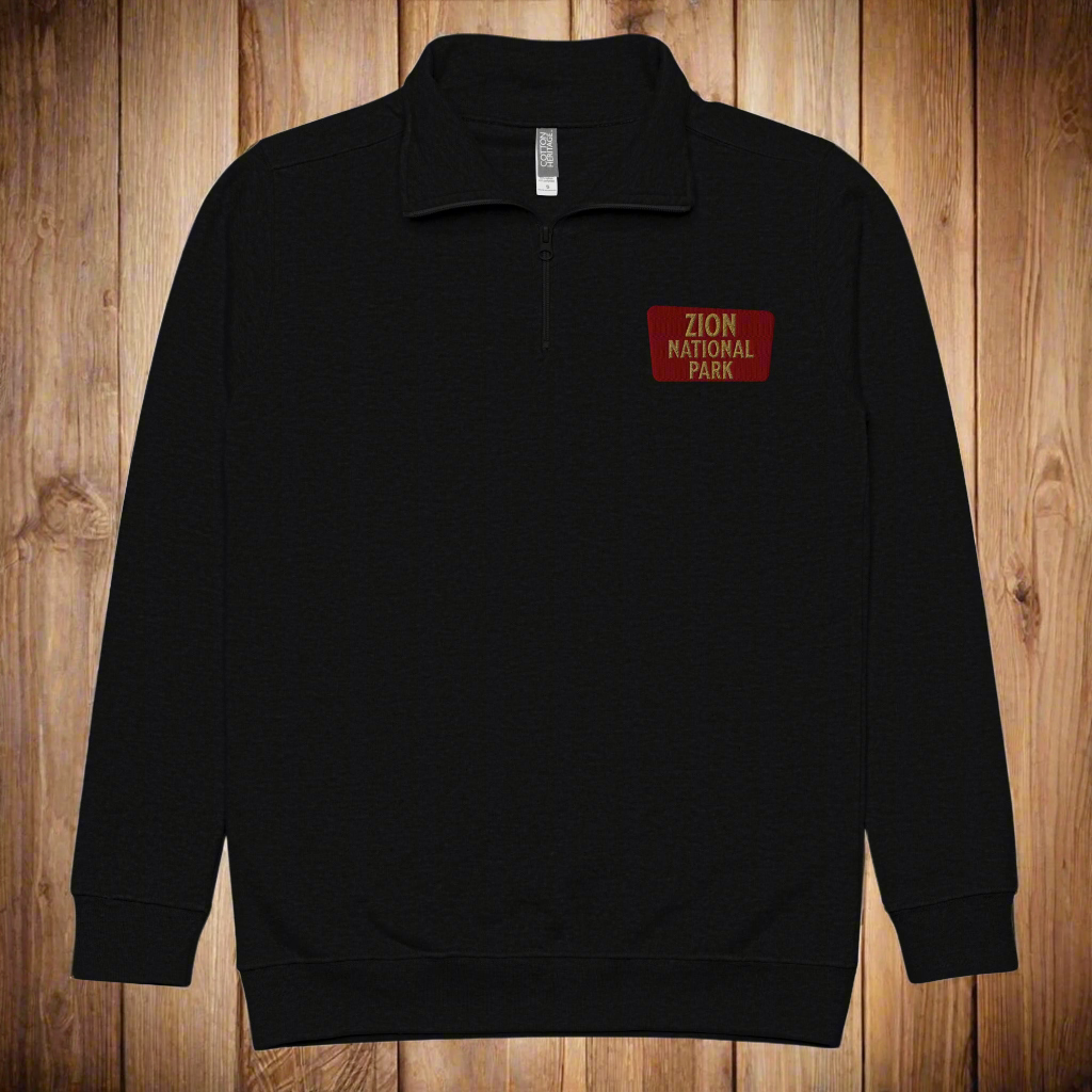 Zion National Park 1/4 Zip Fleece Pullover Park Service Apparel