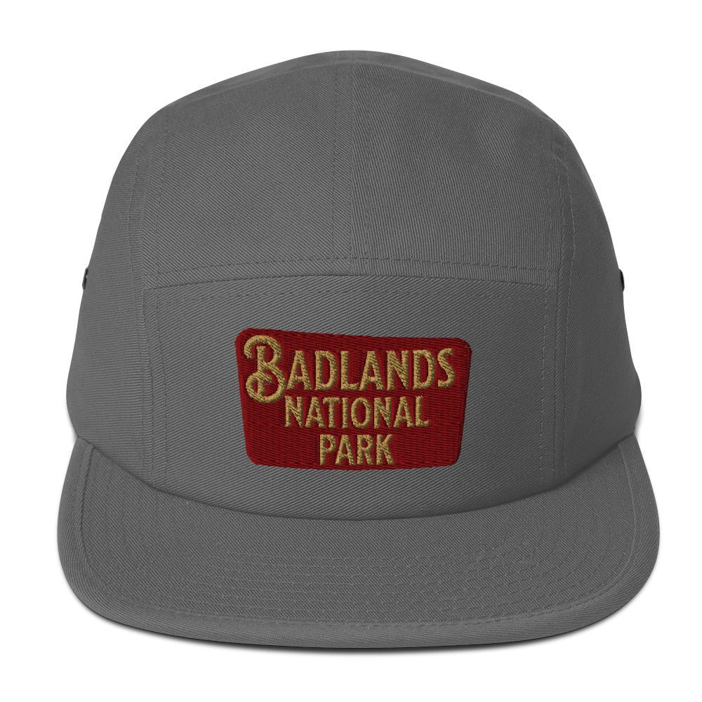 Badlands embroidered 5-panel hat shown in lifestyle or modeled setting
