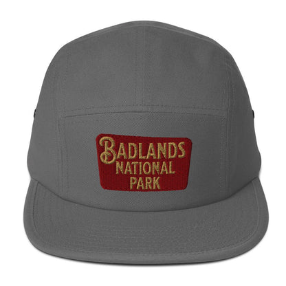 Badlands embroidered 5-panel hat shown in lifestyle or modeled setting