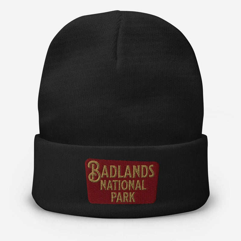 Badlands embroidered beanie alternate product angle