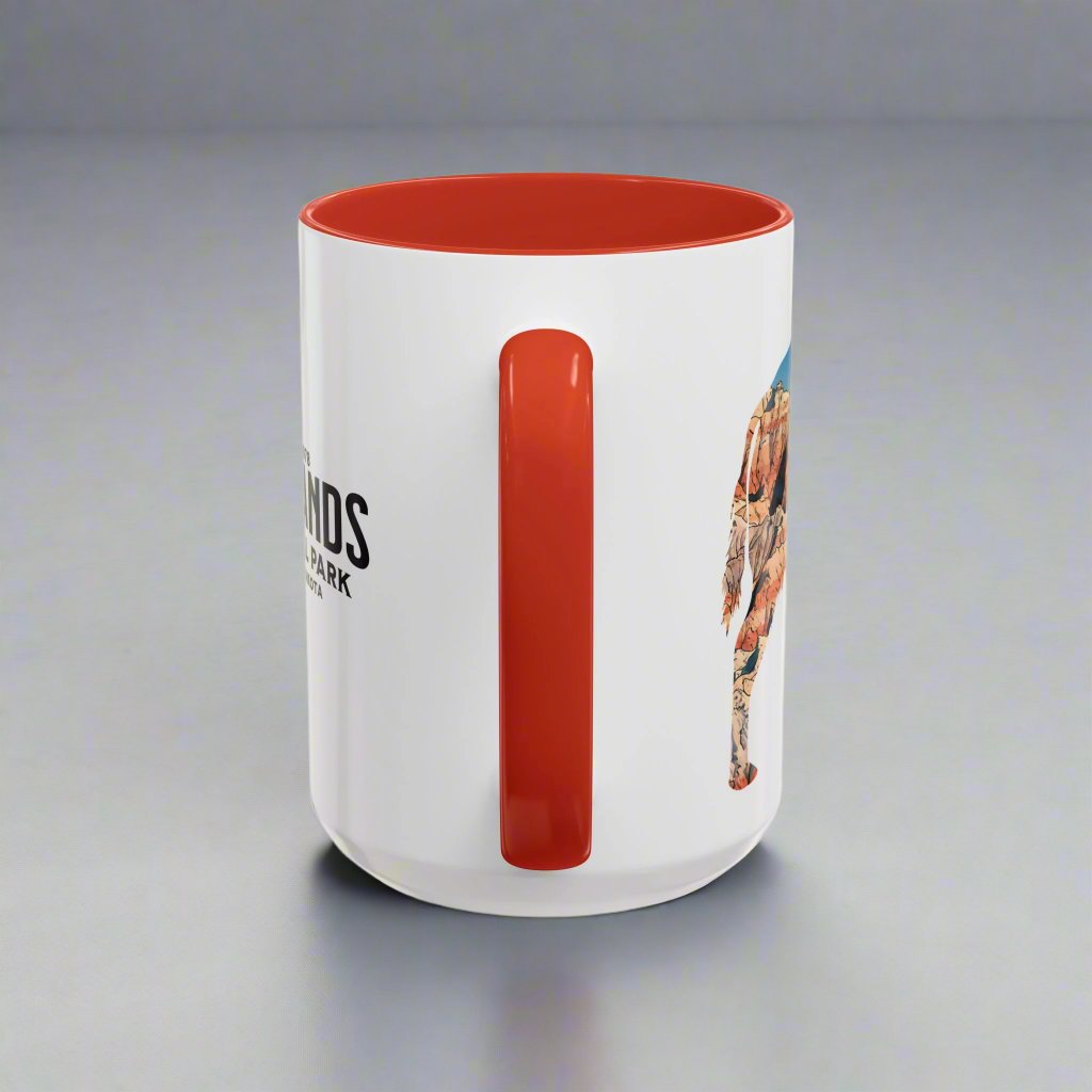 Badlands National Park South Dakota buffalo accent mug showing design detail or product variation