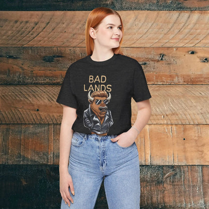Badlands National Park Bad Lands buffalo graphic t-shirt shown in alternate apparel color