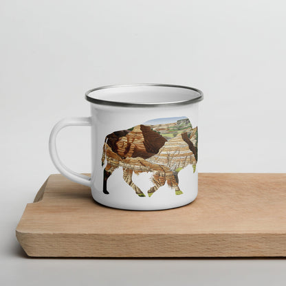 Badlands National Park bison camp mug alternate product view