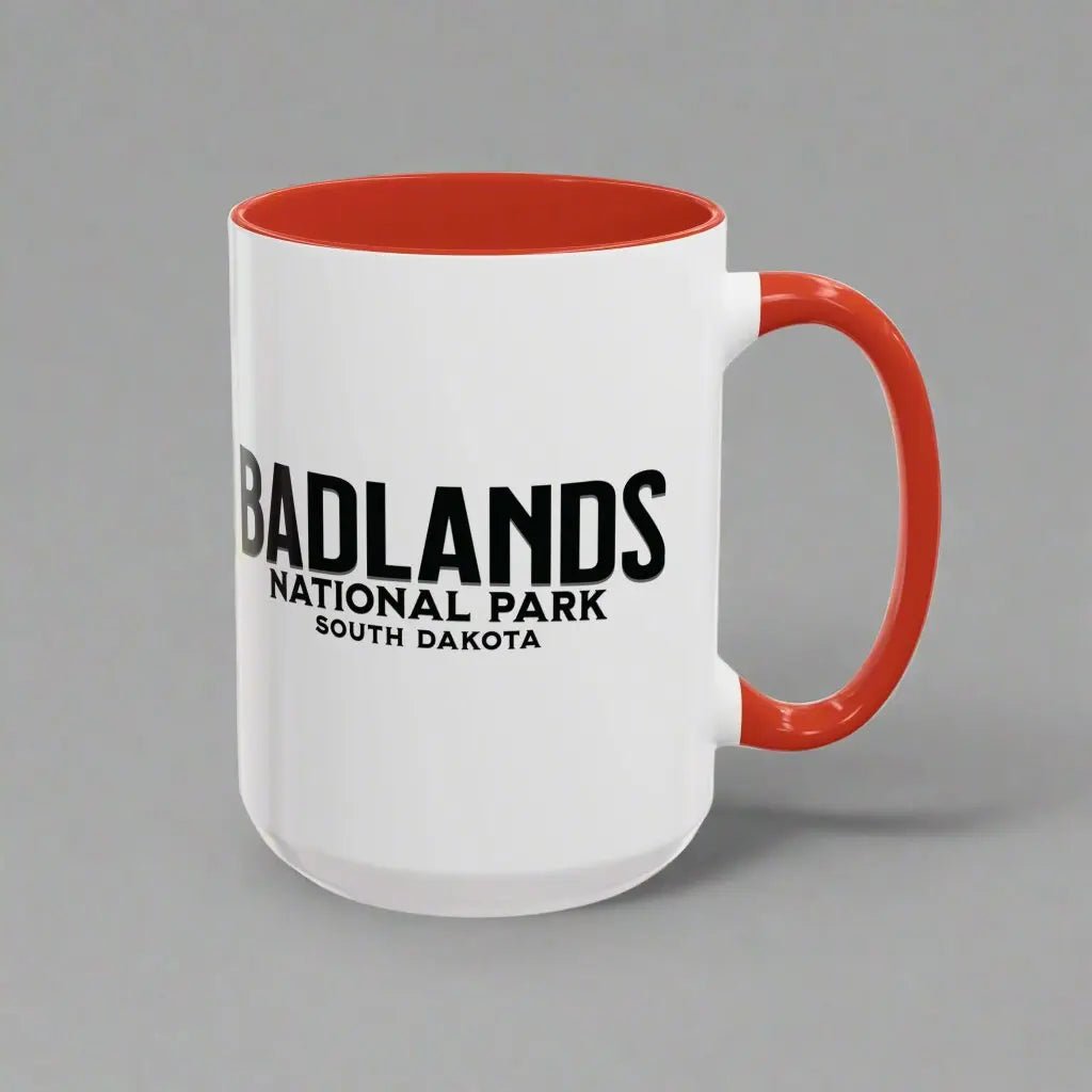 Badlands National Park ceramic coffee mug showing color or design variation