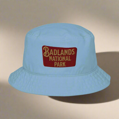 Badlands National Park embroidered organic bucket hat alternate product angle