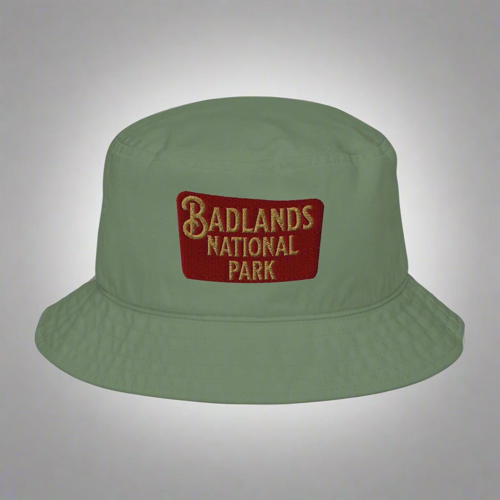 Badlands National Park embroidered organic bucket hat alternate product angle